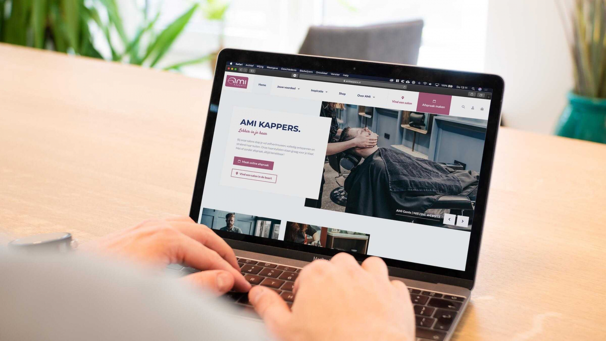 Ami homepage mockup Ami homepage mockup